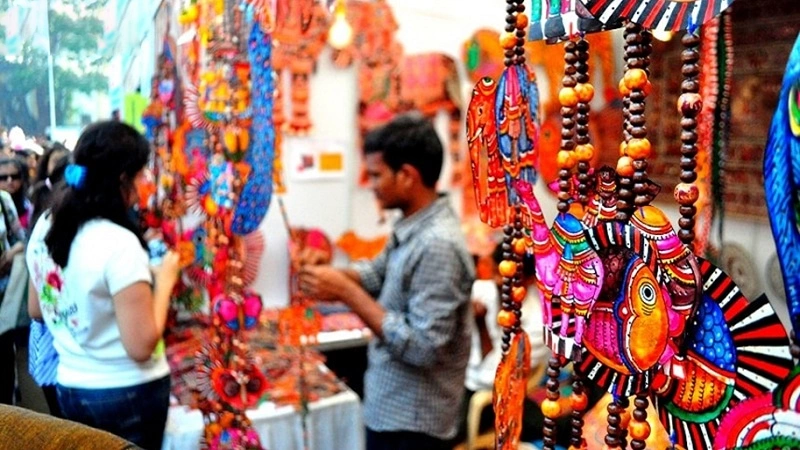 shopping in local markets of vrindavan